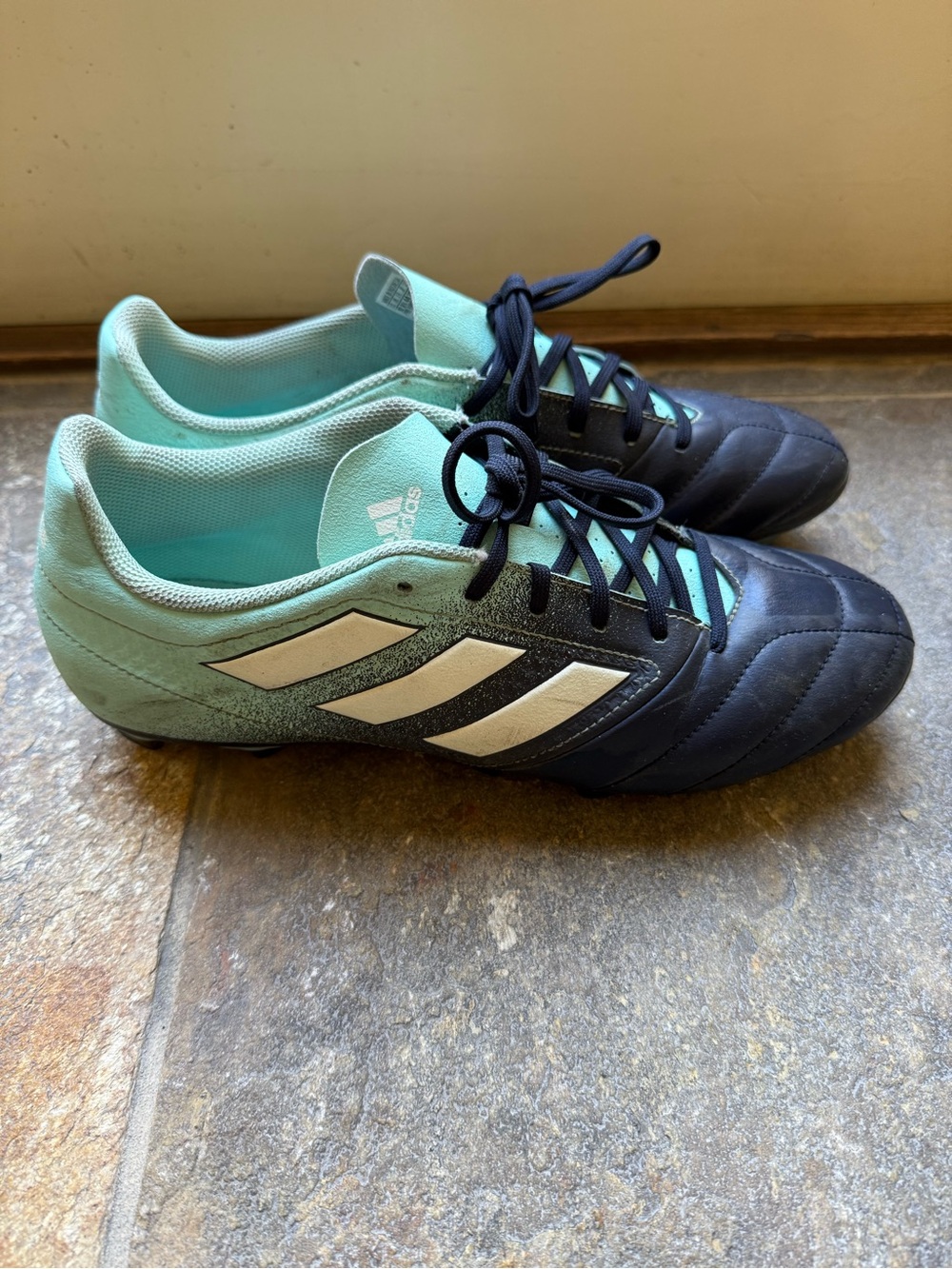 adidas Men’s Blue & Teal Athletic Soccer Shoes